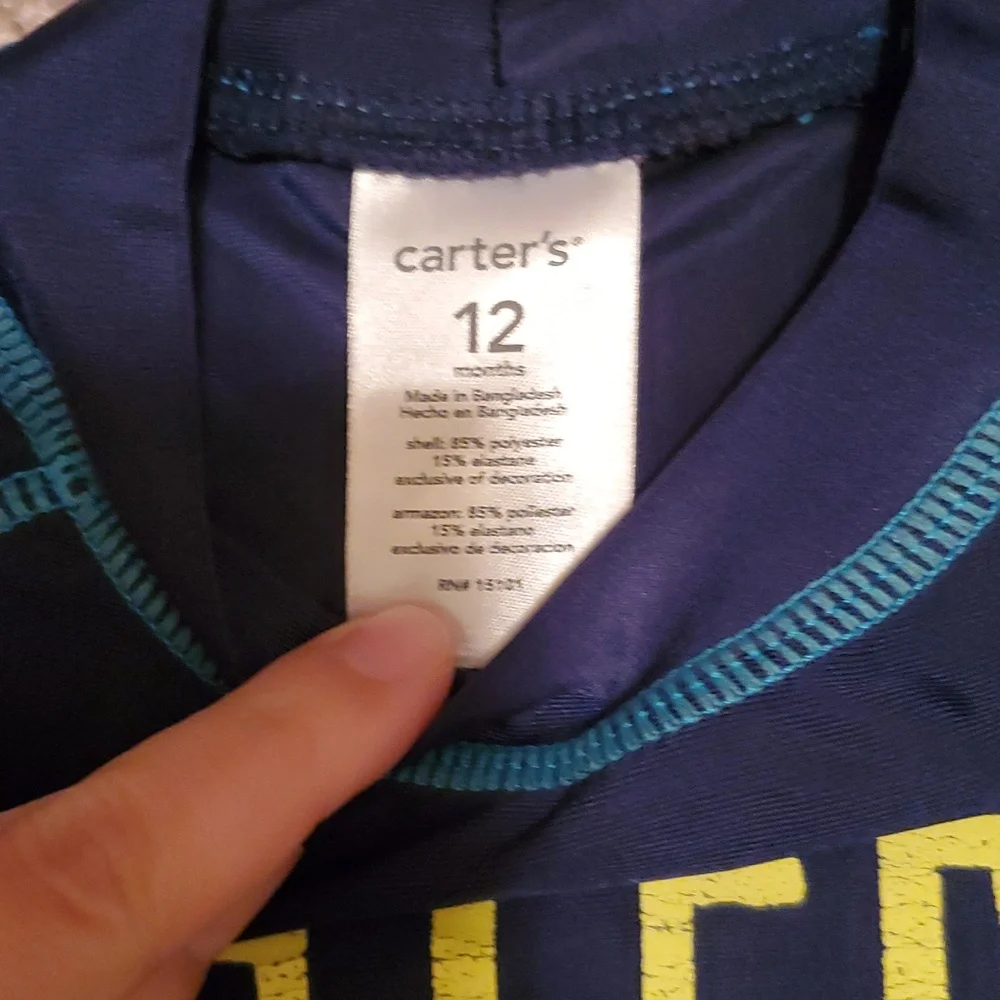 Carters baby boy swim shirt - Picture 3 of 3